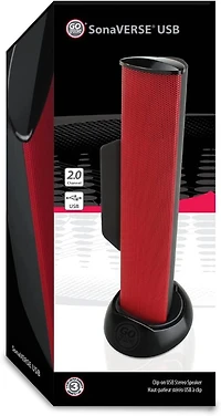 GOgroove SonaVERSE Haut-parleurs USB pour ordinateur portable – Mini barre de son alimentée par USB avec haut-parleur externe portable à clipser pour moniteur, un câble pour entrée audio numérique et