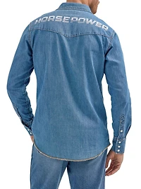 WRANGLER® x HOT WHEELS™ CHEMISE DE TRAVAIL EN DENIM POUR HOMMES