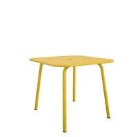 Novogratz Poolside Gossip Collection, June Square Dining Table, Yellow