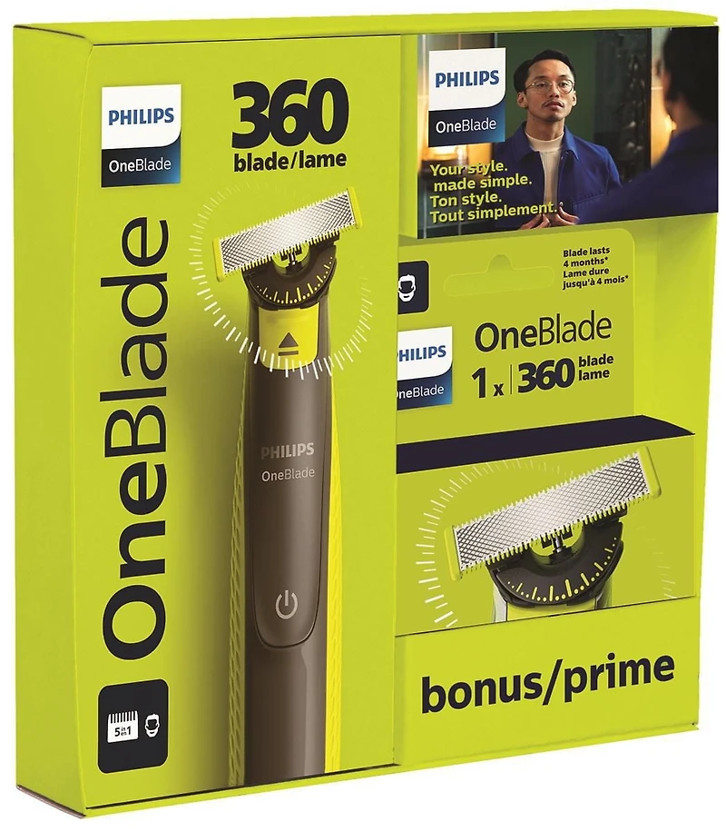 Philips OneBlade 360 Face bonus pack (1 free blade), Ni-MH, QP2724BP, OneBlade 360