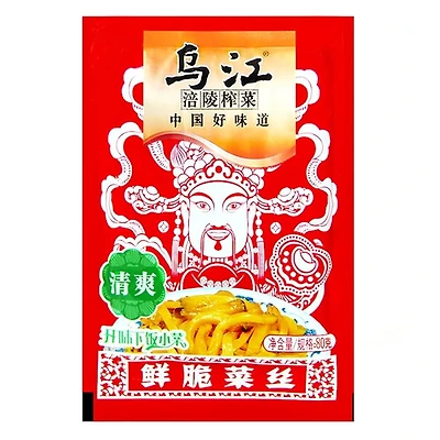 WJ Preserved Mustard Tuber Fresh Flavor, 320g