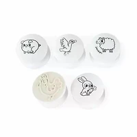 Janod - Farm Stampinoo 5 tampons pour enfants - Loisirs créatifs pour enfants de 18 mois et plus