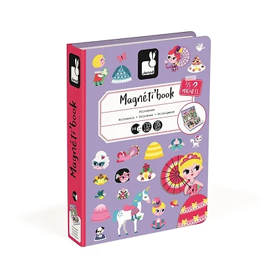 Janod - Magnetic Princess Educational Game - 55 Magnets & 7 Cards - Create Scenes - FSC® Certified & Safe Material - Ages 3+ - J02725