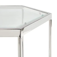 Home Gear Hexagon Silver End Table