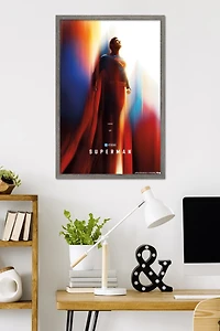 DC Studios Superman (2025) - Superman Teaser One Sheet Wall Poster, 22.375" x 34" Framed