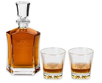 Crown Royal Whisky Decanter Set with 2 Drinking Glasses