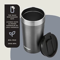 Contigo Streeterville Stainless Steel Mug with Splash-Proof Lid, 14 oz (414 ml), Vacuum-Insulated Tumbler with Handle for Coffee & Tea, Sake