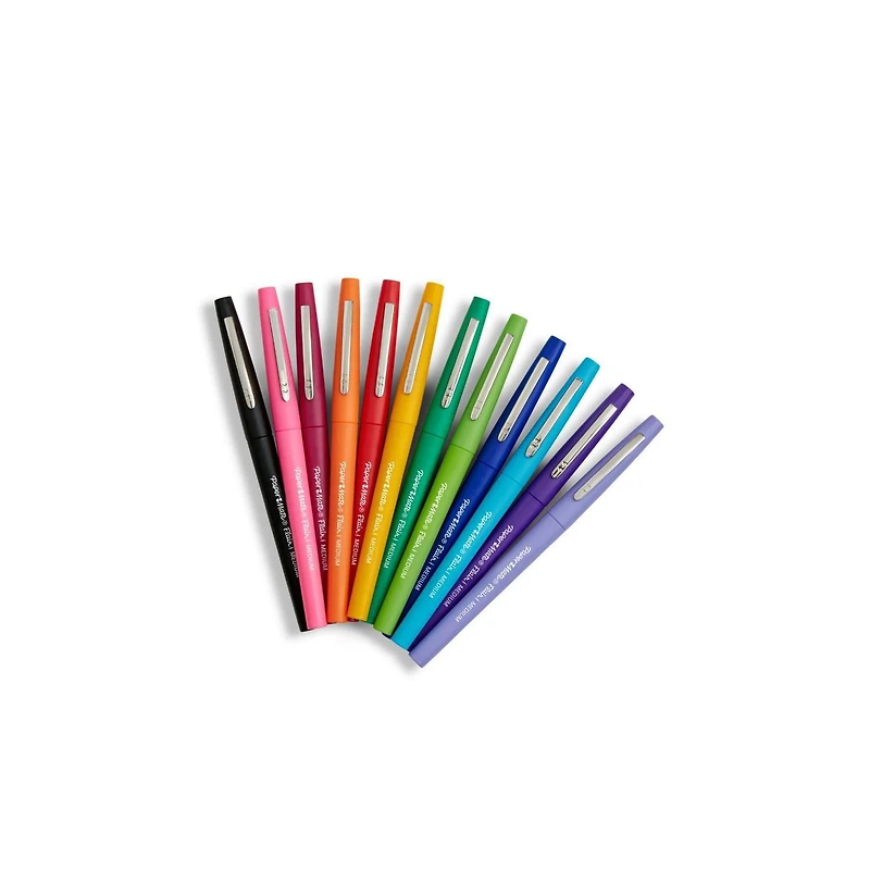 Stylo feutre Paper Mate Flair, pointe moyenne (0,7 mm), couleurs assorties