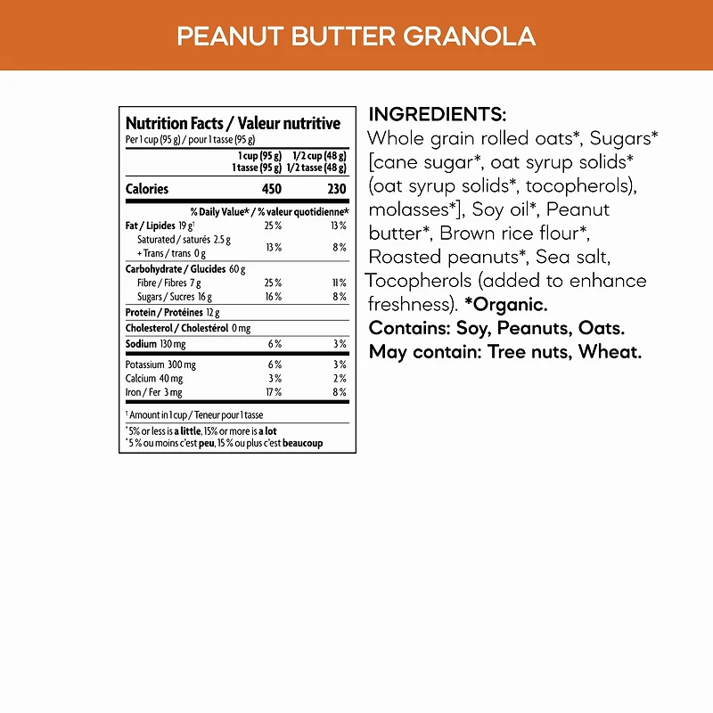 Nature's Path Granola Beurre d'arachide Biologique 325 grammes
