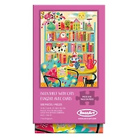 RoseArt - Vertical Visions 500-Piece - Bookshelf With Cats- Adult Interlocking Puzzle