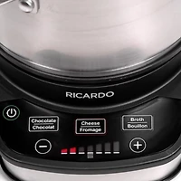 Ricardo Digital Electric Fondue Set, 11 Pieces, 3L (3.2Qt) Fondue Pot, Settings for Chineese Fondue, Cheese Fondue and Chocolate Fondue, 1200 Watts