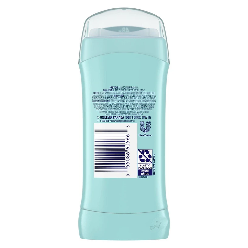 Antisudorifique en Bâton pour Femmes Degree Poudre Satinée Protection Contre la Transpiration et les Odeurs 48 Heures 74g
