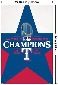 MLB Texas Rangers - 2023 World Series Team Logo Wall Poster, 22.375" x 34"