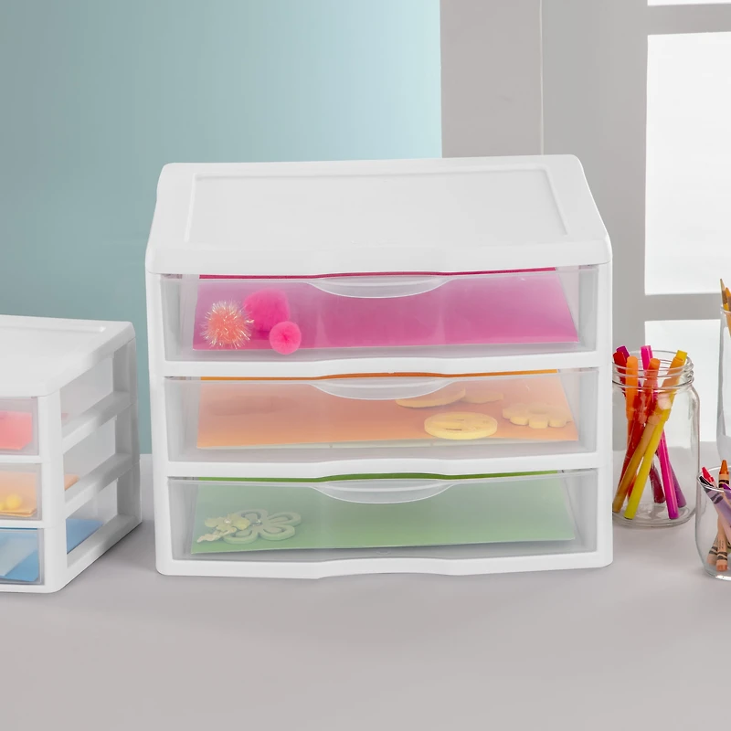Sterilite Wide 3 Drawer Unit