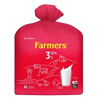 Lait homogénéisé 3,25 % Farmers 4 L en sec