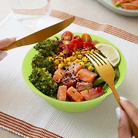 Mainstays Assorted Colour Plastic Bowl Set, 4pc, 50% Recycled Material