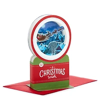 Carte musicale en 3 dimensions de Noël, Paper Wonder de Hallmark (Boule à neige, La nuit avant Noël, joue « Up on the Housetop »)