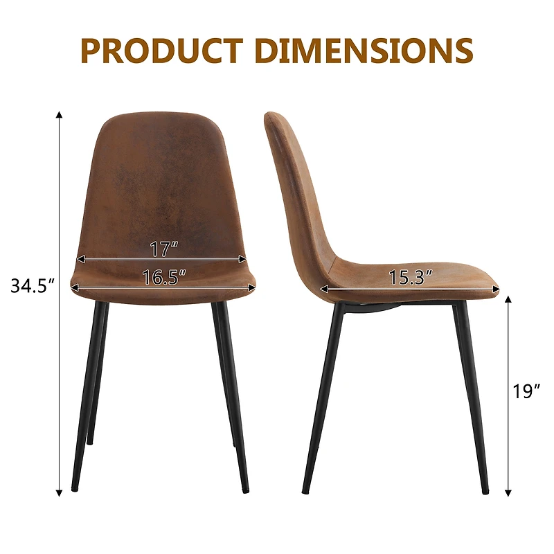 Noble House Ensemble de 4 chaises de restaurant modernes de style médiéval avec coussins