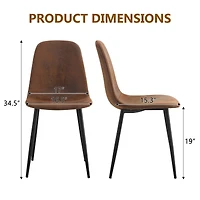 Noble House Ensemble de 4 chaises de restaurant modernes de style médiéval avec coussins