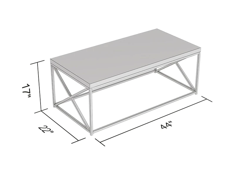 Safdie & Co. Table De Salon 44L Marbre Métal Or