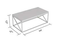 Safdie & Co. Table De Salon 44L Marbre Métal Or