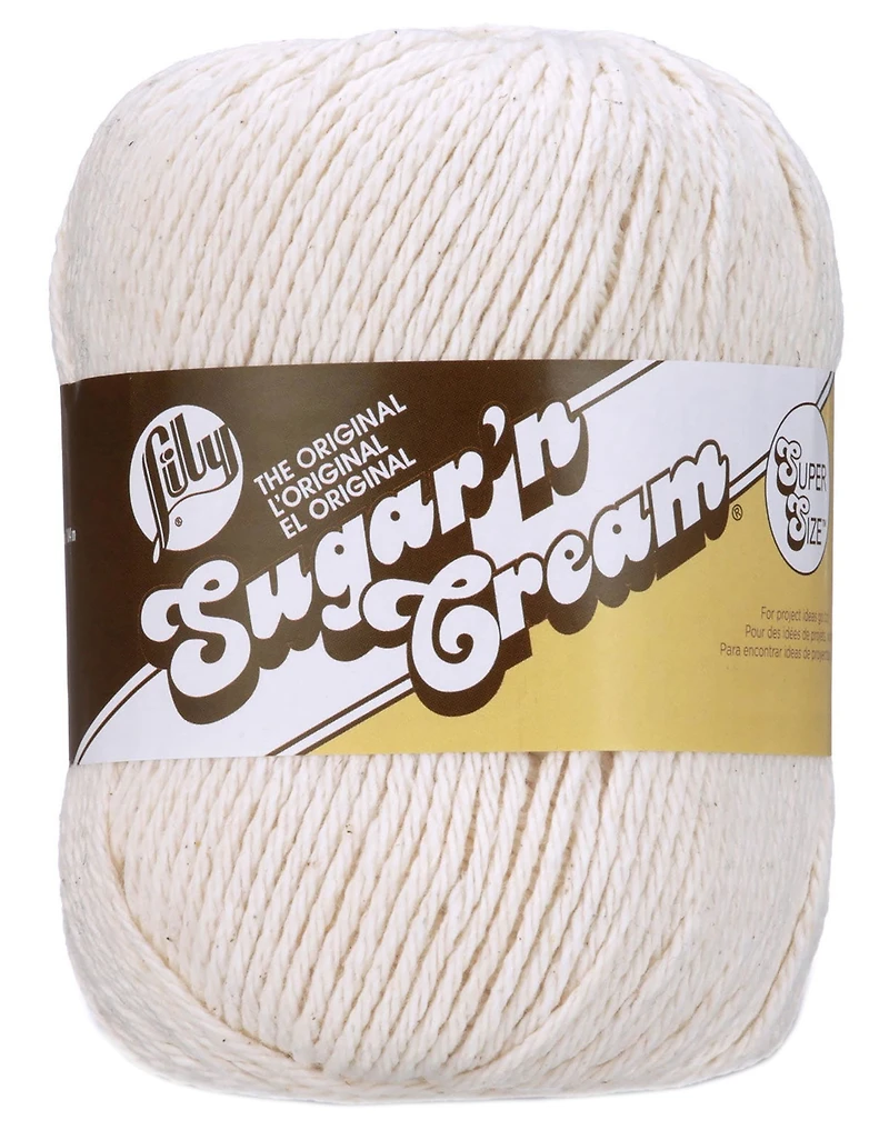 Lily Sugar'n Cream® Super Size Yarn, Cotton #4 Medium, 4oz/113g
