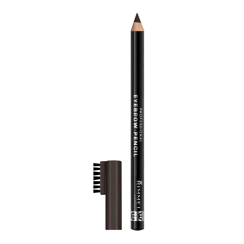 Rimmel Crayon professionnel Brow This Way, soucils naturels, crayon 2 en 1 avec brosse intégrée, 100% Sans Cruauté Définissez vos sourcils