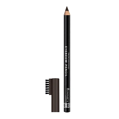 Rimmel Crayon professionnel Brow This Way, soucils naturels, crayon 2 en 1 avec brosse intégrée, 100% Sans Cruauté Définissez vos sourcils