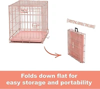 Midwest Icrate – Porte simple rose de 24 po pour chiens
