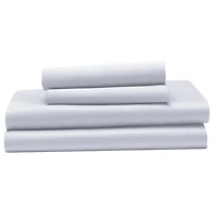 Drap plat en percale brossée 300 fils de Hometrends Taille : 1 place