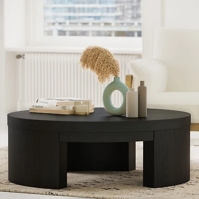 Drew Barrymore - Table basse ronde Mod Beautiful, Finition noir