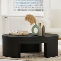 Drew Barrymore - Table basse ronde Mod Beautiful, Finition noir