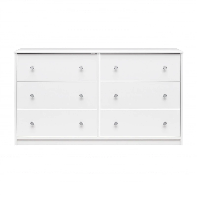 Ameriwood Home Ellwyn 6 Drawer Wide Dresser, White