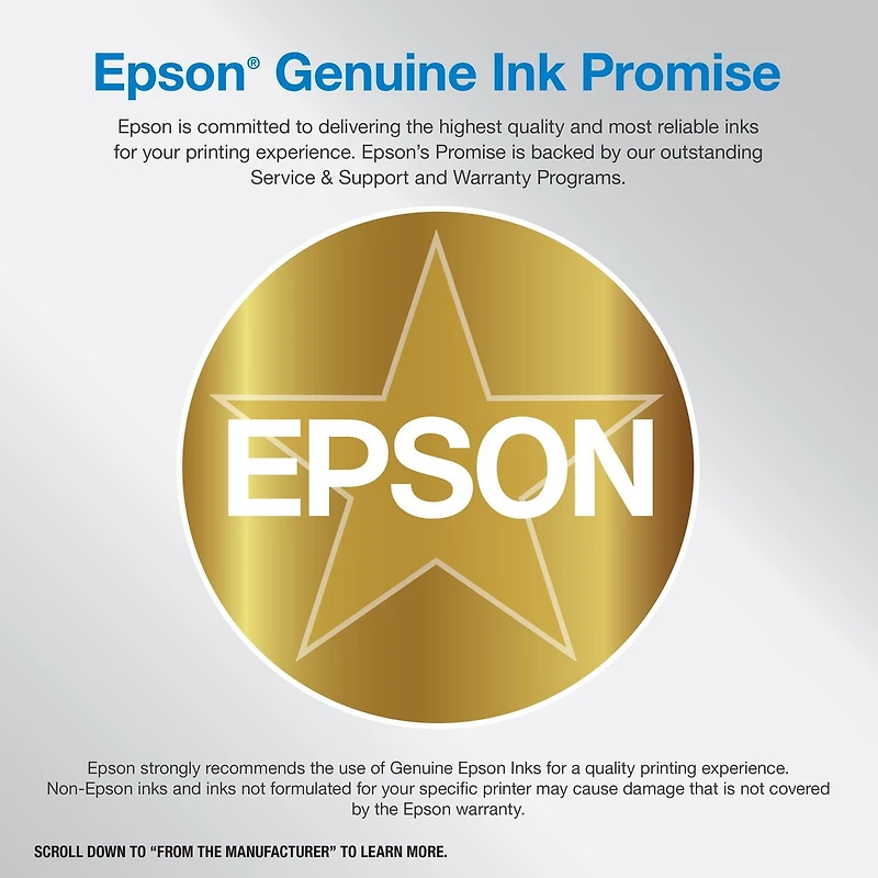 Imprimante multifonction couleur sans cartouche Epson EcoTank ET-2803 à réservoirs d’encre géants avec scanneur, copieur et connectivité sans fil