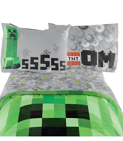 Ensemble de Draps pour Lit 1 Place Minecraft