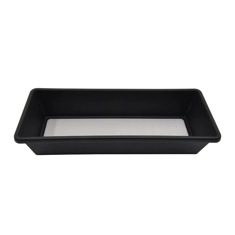 Organiseur de tiroir antidérapant en plastique noir Mainstays, 3,75" x 9,75", pour gadgets de cuisine, 1 pièce ORGANISATEUR NOIR 3,75" x 9,75"