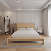 Torino Queen Size Bedset with Bookcase Headboard and Slatted Bedframe