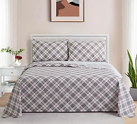 Marina Decoration Printed 600 Thread Count Soft Deep Pocket Hotel Standard Long Staple Cotton Blend Percale All Season Bedding Sheet Set