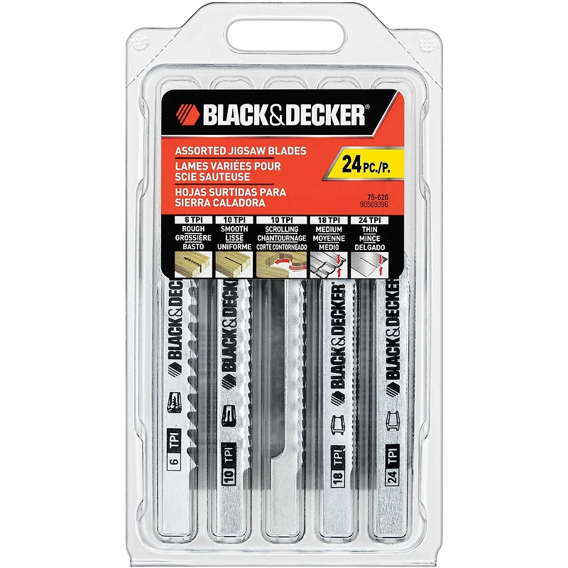 BLACK+DECKER Assorted 16-Piece U-Shank Jigsaw Set