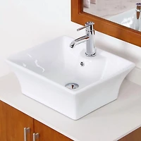 American Imaginations AI-30956 19,5 pouces W au-dessus du navire blanc de compteur pour le perçage de centre de 1 trou