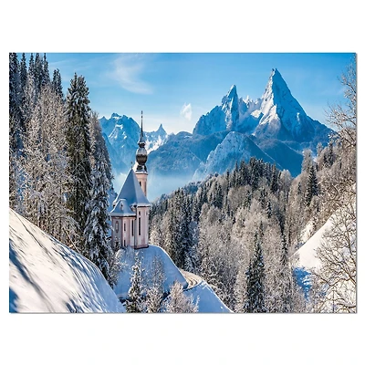 Designart L'hiver dans les Alpes bavaroises Art mural sur toile