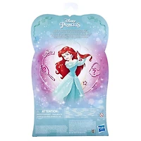 Disney Princess, Princesse et surprises, poupée mannequin Ariel avec 10 vêtements et accessoires, surprises cachées