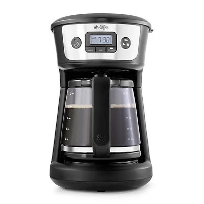 Cafetière programmable Mr. Coffee à 12 tasses, 739 ml Faites des mini infusions, préparez du café maintenant ou plus tard