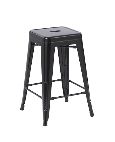Hometrends 24 inch Metal Stackable Kitchen Stools, Black, Hometrends 24 inch Metal Stools, include 1x Black Color Stool