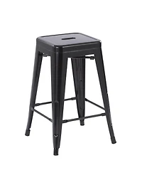 Hometrends 24 inch Metal Stackable Kitchen Stools, Black, Hometrends 24 inch Metal Stools, include 1x Black Color Stool