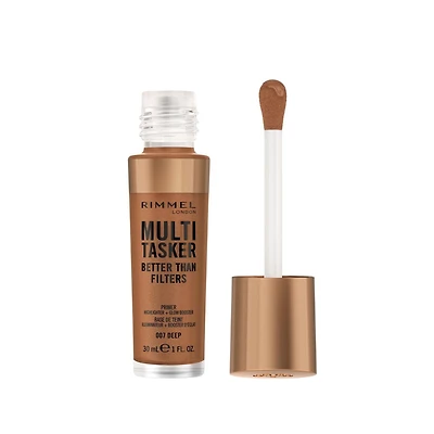 Rimmel Multi-Tasker Better Than Filters, Face Primer, Glow Booster & Highlighter, Vegan Formula, Anti-Ageing Benefits, Light-Reflecting Pigments, Flawless, glowing finish!