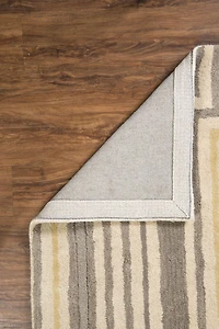 Tapis en Laine Aspire Board gris et jaune de 5 pi x 8 pi