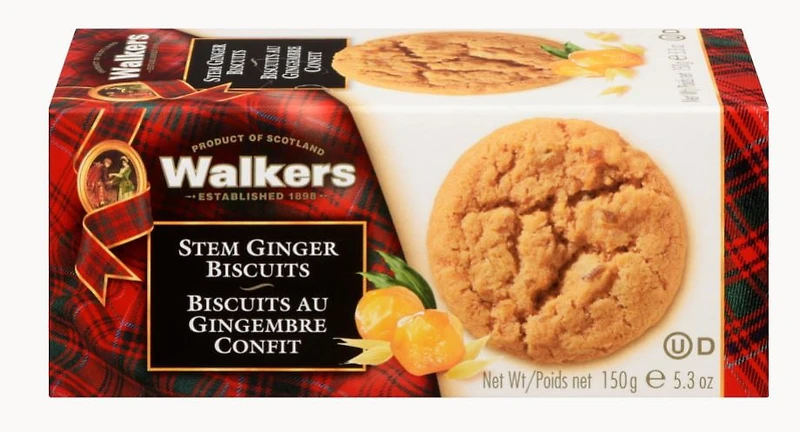Biscuits sablés Walker au gingembre confit