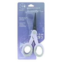 Craft X Non‑Stick Titanium Grip Scissors, 5 in (12.7 cm) Micro‑Tip