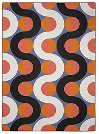 Tapis d'accent extérieur lavable Jupiter orange & rose 2 pi x 3 pi